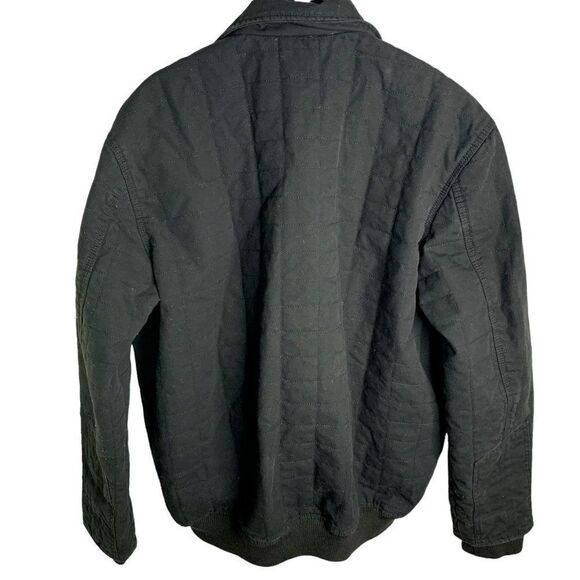 Wrangler Riggs Workwear Quilted Jacket XLT Black Water Resistant Zipper Pockets - Picture 4 of 6